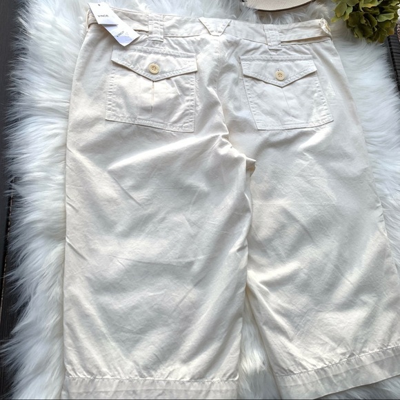 NWT Vince  Bermuda shorts straight cut style Color Cream Size 10 - Picture 11 of 12